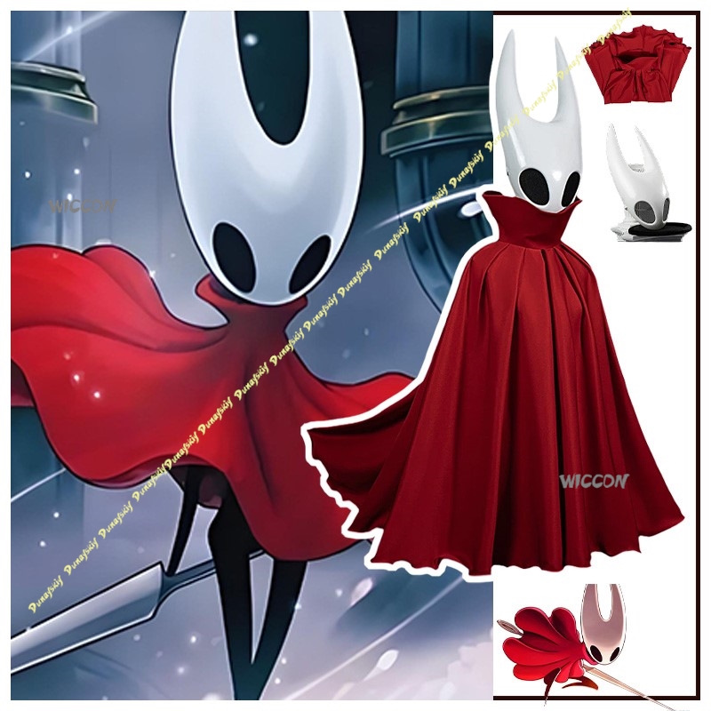 Cosplay Anime Boy - コスプレ衣装 ゲームスーツ ホロウナイト ホーネットレディ コス服 赤いマント
