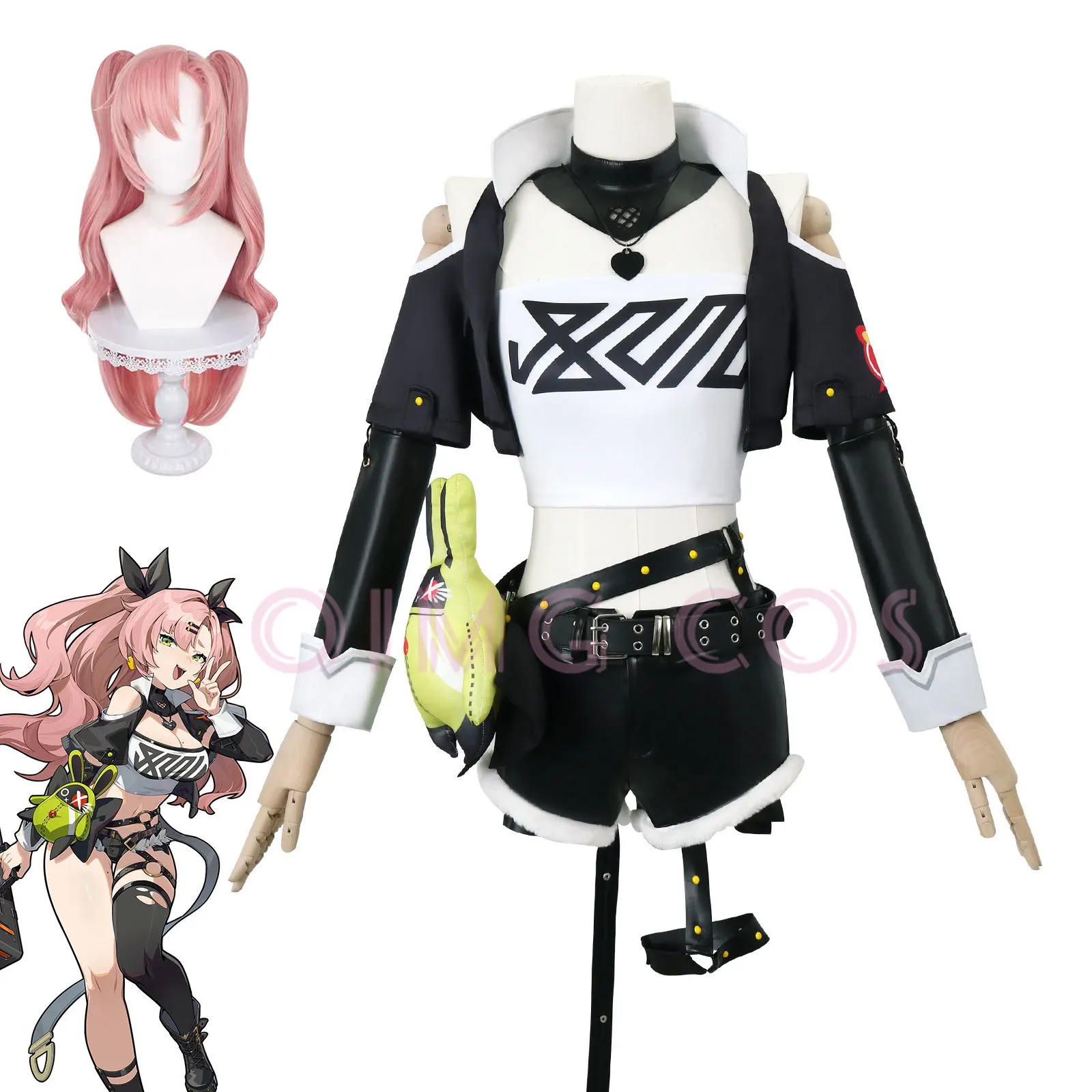 Anime Cosplay Wig - ニコール・デマラ・ゼンレス・ゾーン・ゼロコスプレ衣装制服ウィッグアニメハロウィンコスチュームパーティー仮装女性ゲーム