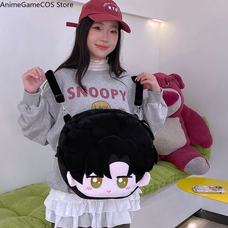 Anime Cosplay Face - アニメ「ラブ・アンド・ディープスペース」ゼイン・ザビエールコスプレキュートなぬいぐるみビッグフェイスイタバッグ大容量デイリーカジュアルバックパッククロスボディバッグギフト