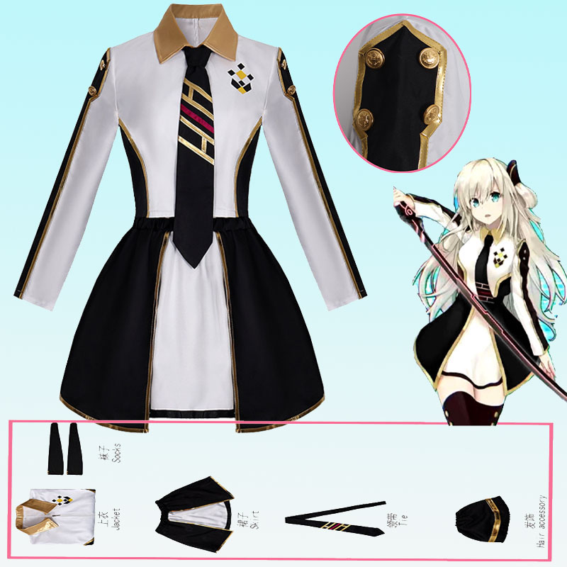 Anime Cosplay Dresses - アニメレディースコスチュームコスプレスーツスカイストライカーエースレイメイドドレス制服ハロウィンクリスマス衣装