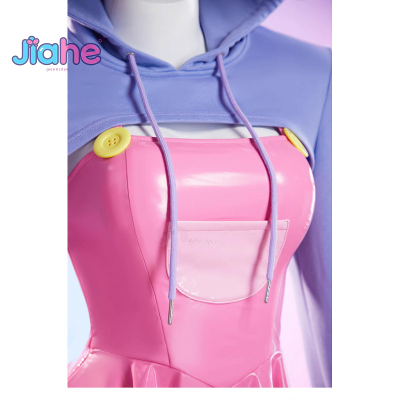 Anime Cosplay Girl Costume - ウサギサーカス IAX コスプレ衣装アニメゲームハロウィンカーニバルガール甘い革ドレスコート靴下小道具ウサギの制服 S-XL