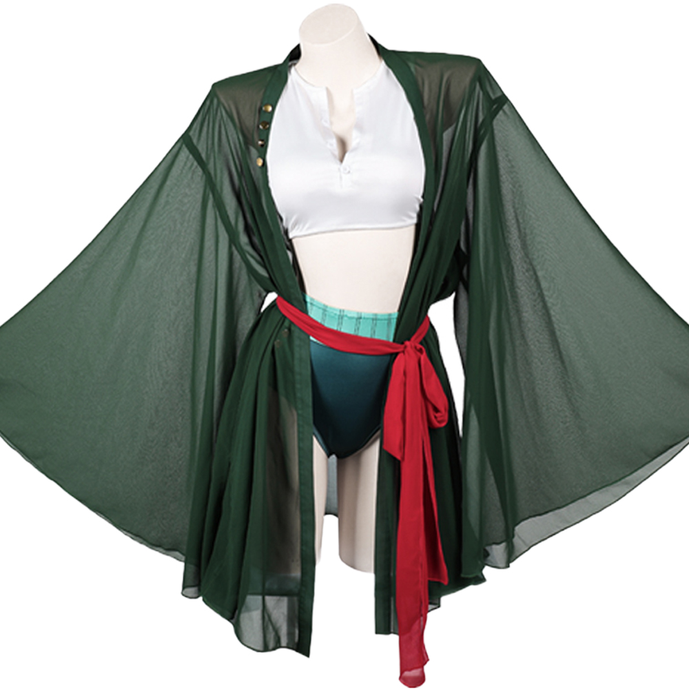 海賊レディロロノアのゾロ水着コスプレファンタジーセクシーなス - Anime Zoro Cosplay Female のレビューと価格