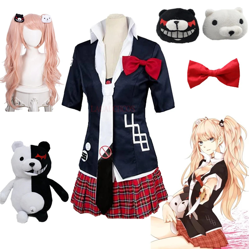 アニメダンガンロンパコスプレ衣装江ノ島盾子制服カフェ服ショー - Anime Cosplay Cafe のレビューと価格