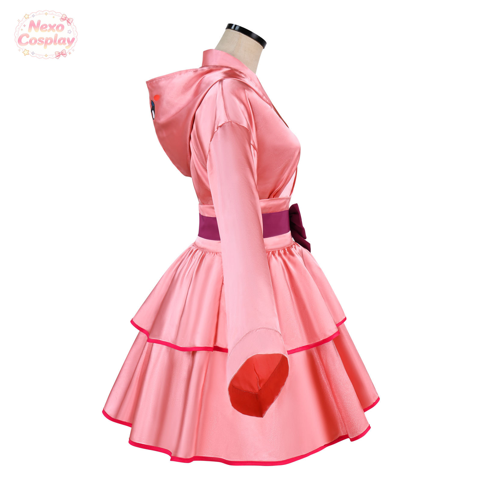 ピンクボール コスプレ衣装 ピンクガール フード付き着物スカ - Anime Cosplay Girl Costume のレビューと価格