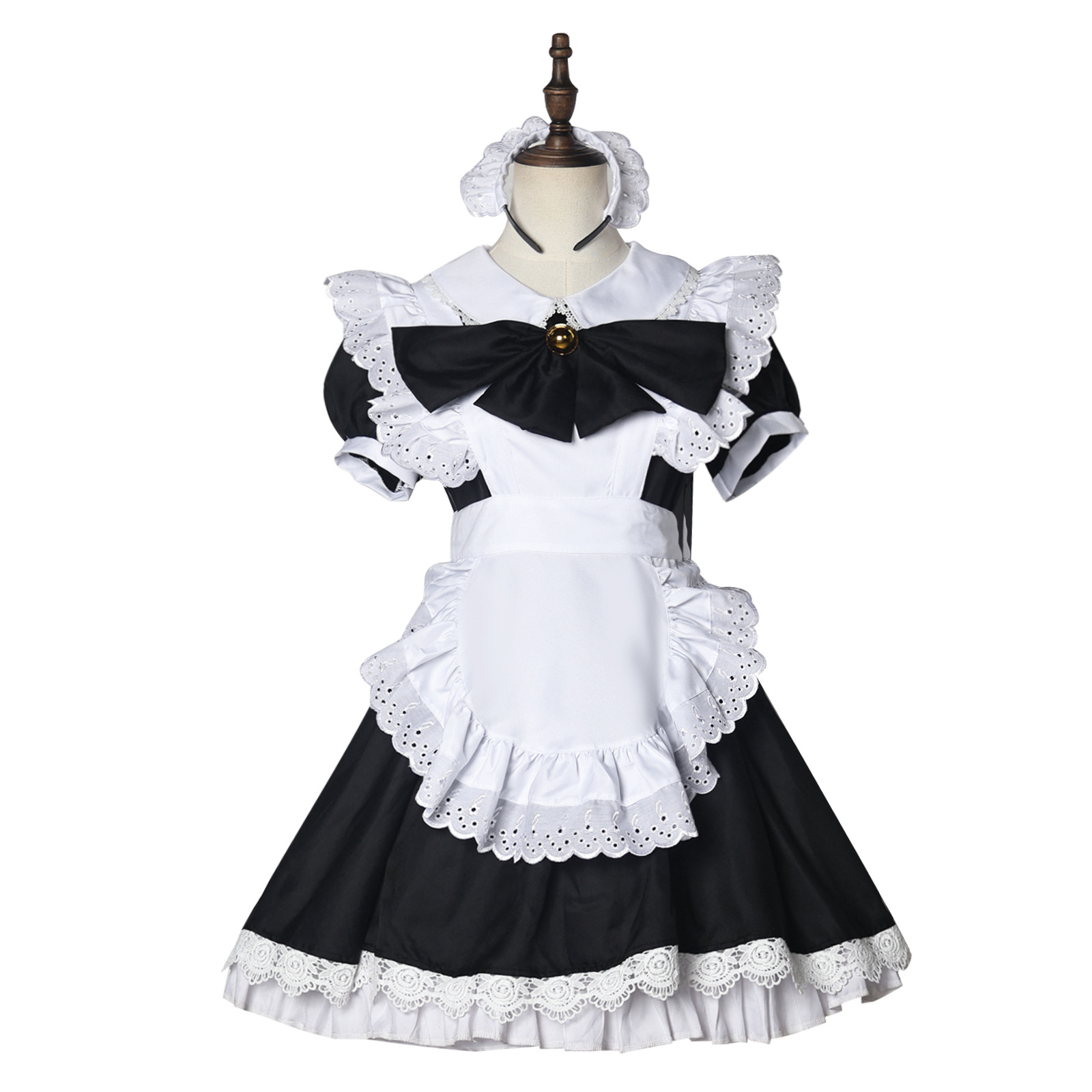 黒白ロリータスーツメイドコスプレ衣装カフェサーバント制服アニ - Anime Cosplay Cafe のレビューと価格
