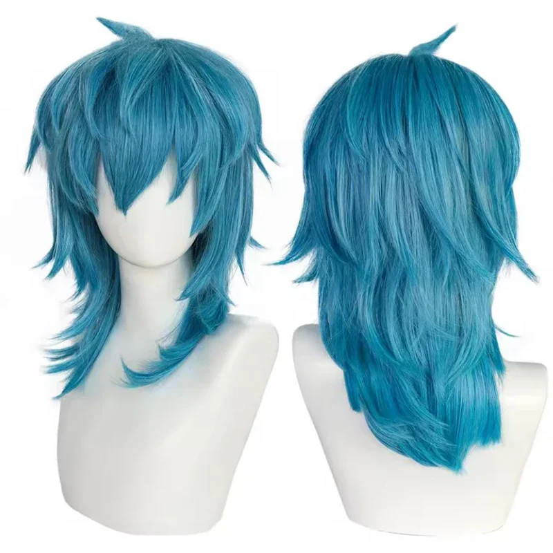 サリーフェイスウィッグ 合成中長ストレートブルー サリーフェ - Anime Cosplay Face のレビューと価格