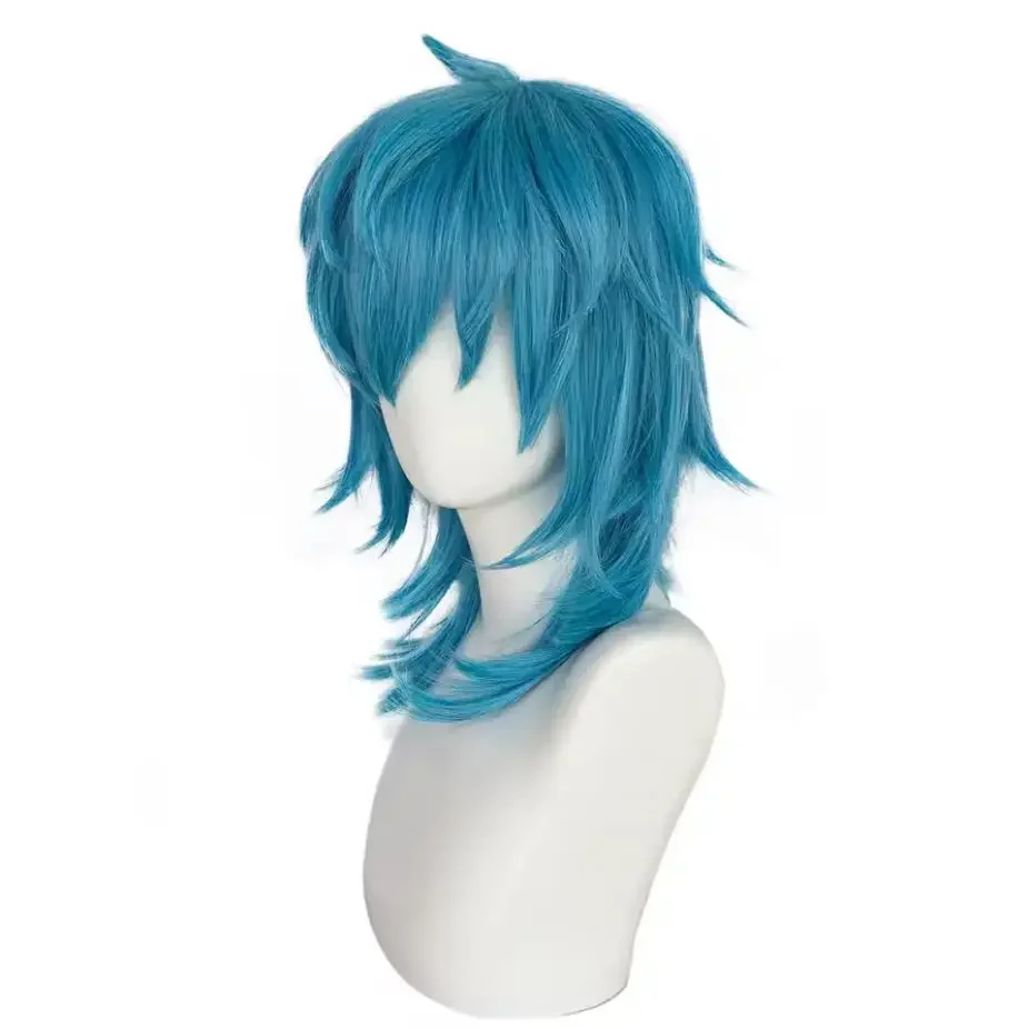 サリーフェイスウィッグ 合成中長ストレートブルー サリーフェ - Anime Cosplay Face のレビューと価格