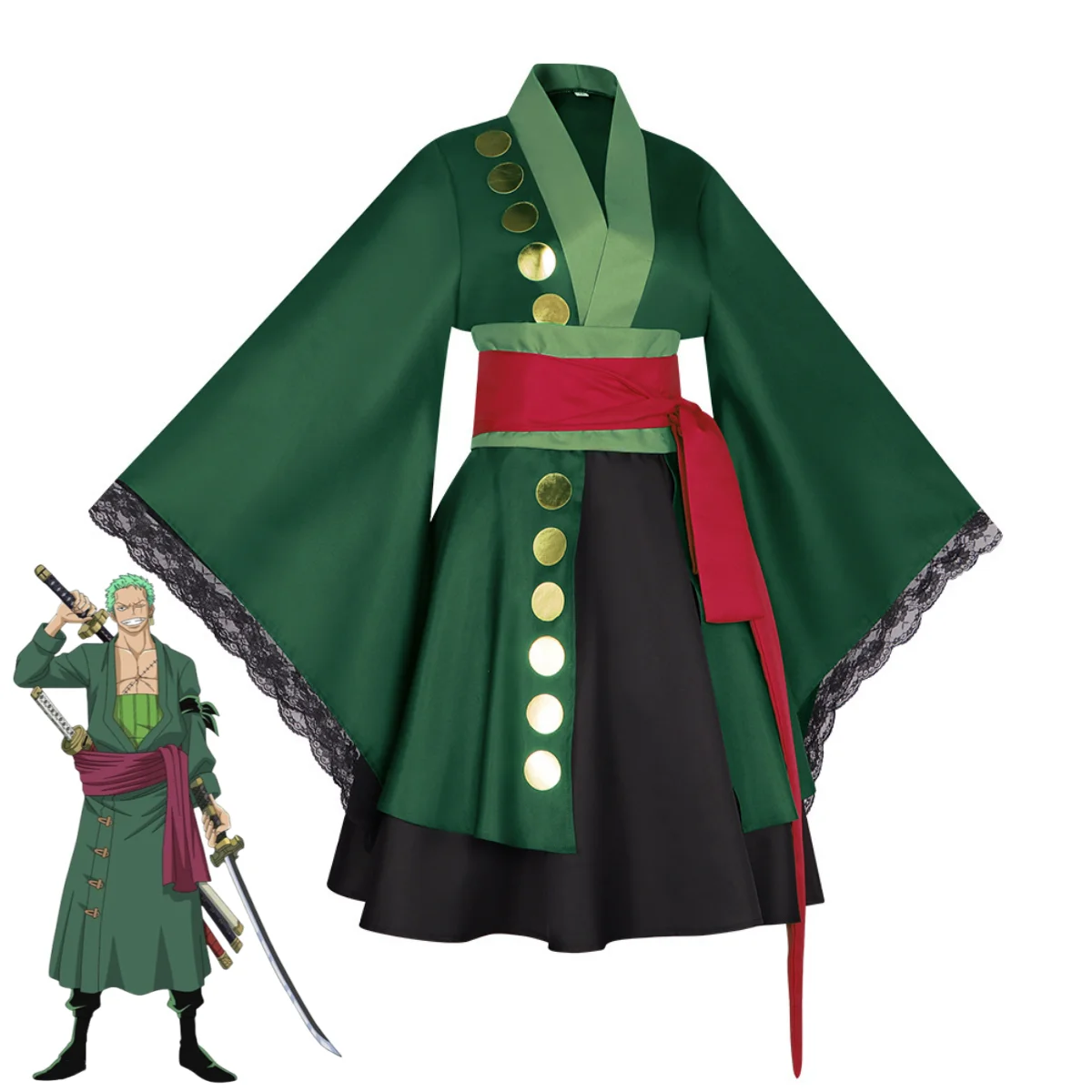 XqAnime ロロノア・ゾロ コスプレ衣装 ワノ国 女性用 - Anime Zoro Cosplay Female のレビューと価格