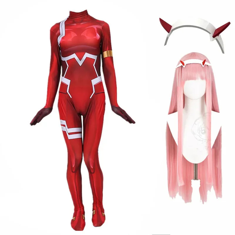 女性セクシー全身タイツスーツ ゼロツー コスプレ衣装 ボディ - Anime Cosplay London のレビューと価格