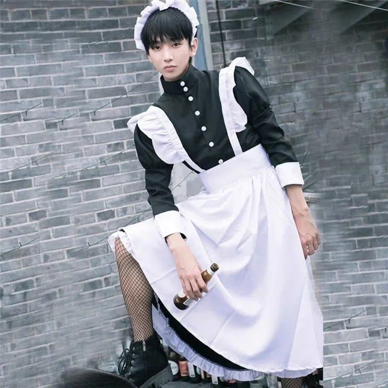 女性用メイド衣装 ロングドレス エプロンドレス ロリータドレ - Anime Cosplay Cafe のレビューと価格