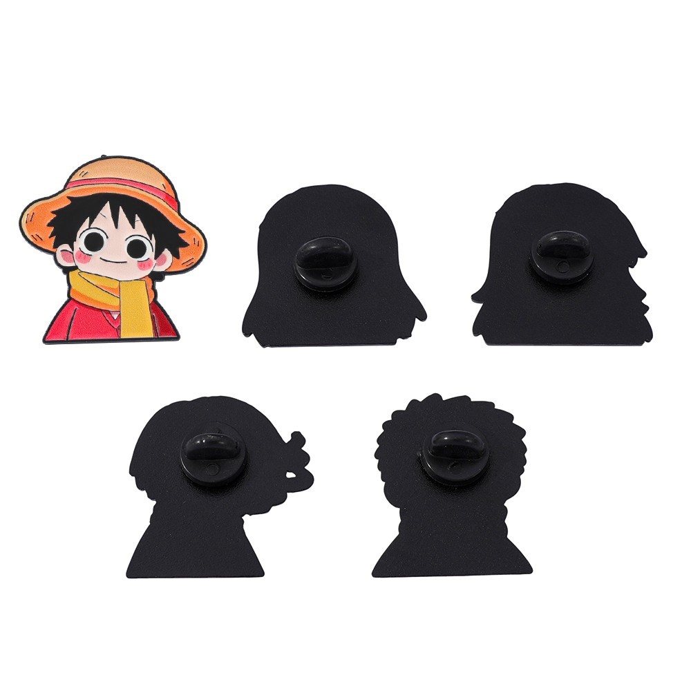 5個入り 可愛いアニメ漫画ブローチ 面白いナミ ルフィ ゾロ - Anime Cosplay One Piece のレビューと価格