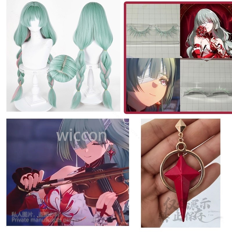 アニメ Phrolova コスプレウィッググリーンピンク混合 - Anime Cosplay Wig のレビューと価格