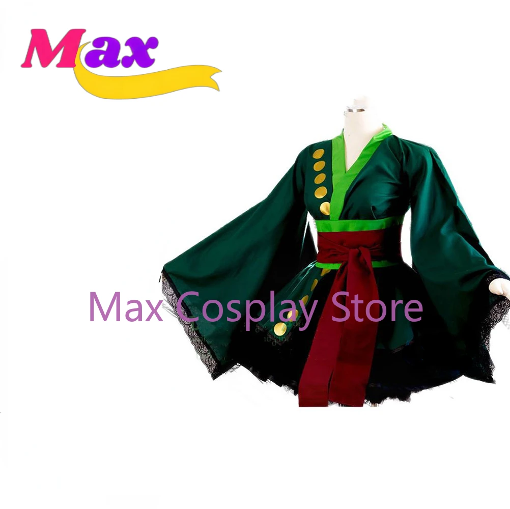 マックスアニメコスプレ衣装ゾロロリータ着物ドレスフルセットカ - Anime Zoro Cosplay Female のレビューと価格