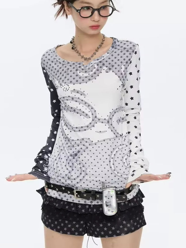 Y2K風ロングスリーブTシャツ レディース アニメ ポルカド - Anime & Cosplay Expo Acx 2025 のレビューと価格