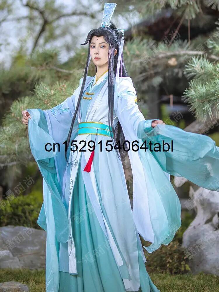 新天官慈福風師清玄コスプレ衣装漢服セット天官の祝福付きハロウ - Anime Cosplay Wig のレビューと価格