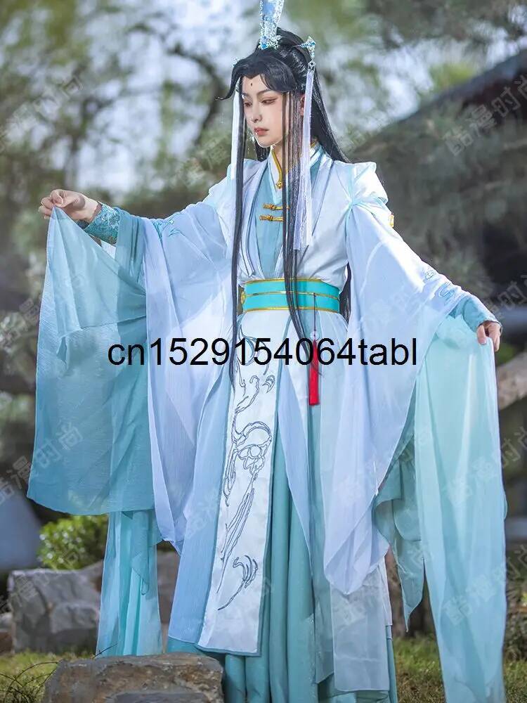 新天官慈福風師清玄コスプレ衣装漢服セット天官の祝福付きハロウ - Anime Cosplay Wig のレビューと価格