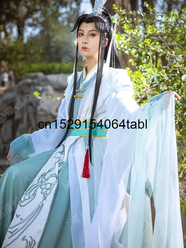 新天官慈福風師清玄コスプレ衣装漢服セット天官の祝福付きハロウ - Anime Cosplay Wig のレビューと価格
