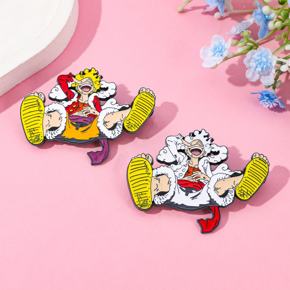 2 個アニメ派生品ブローチ絶妙なハンサムルフィエナメルピン金 - Anime Cosplay One Piece のレビューと価格